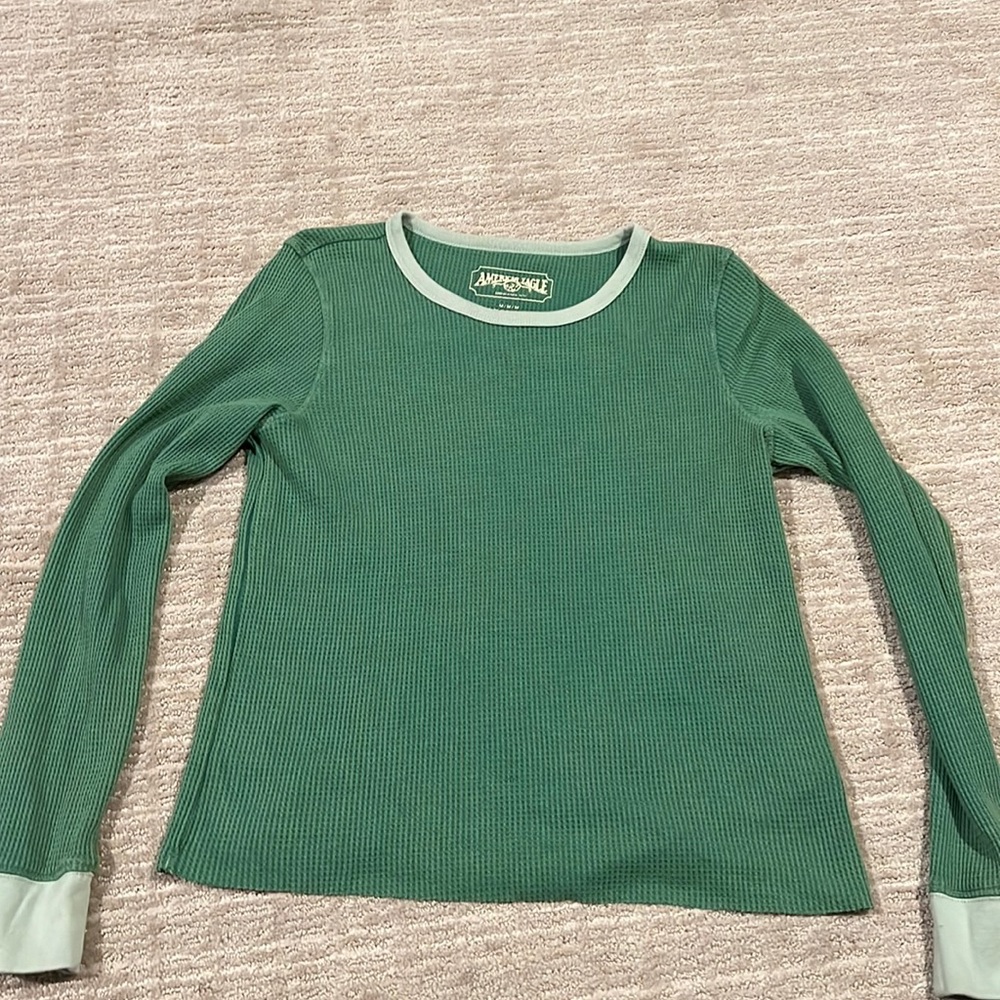 American Eagle thermal fitted crop top